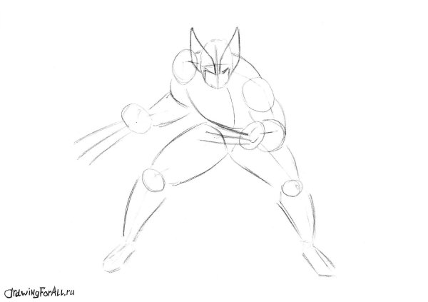 How to draw Росомаха