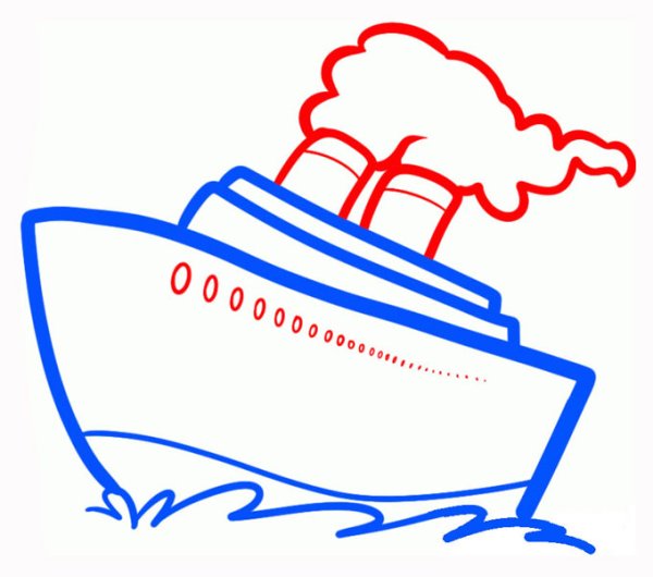 Рисование корабля для детей