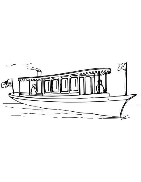 Теплоход карандашом