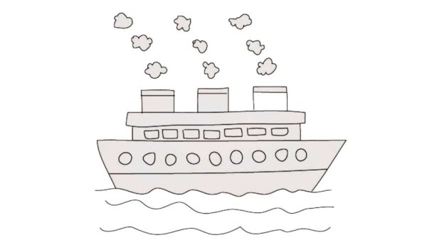 Рисование корабля для детей