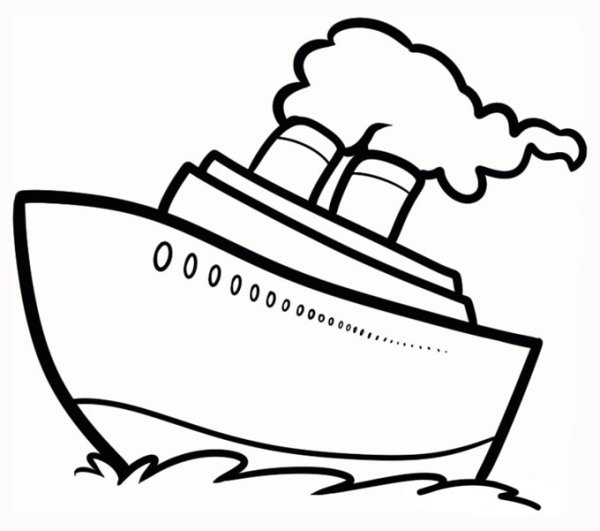 Раскраска. Кораблик