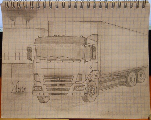 Нарисовать КАМАЗ