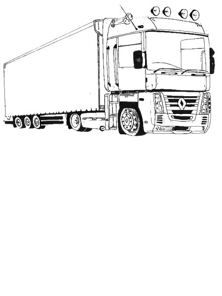 Раскраска грузовик Вольво fh12