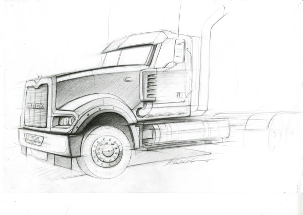 Эскиз грузовика