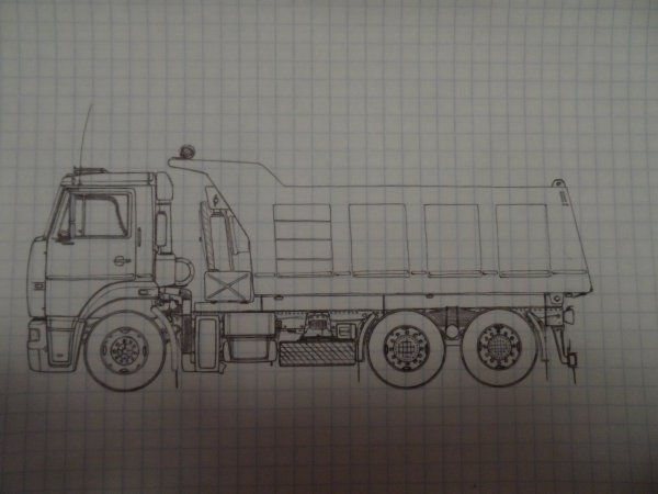 КАМАЗ 54115 карандашом