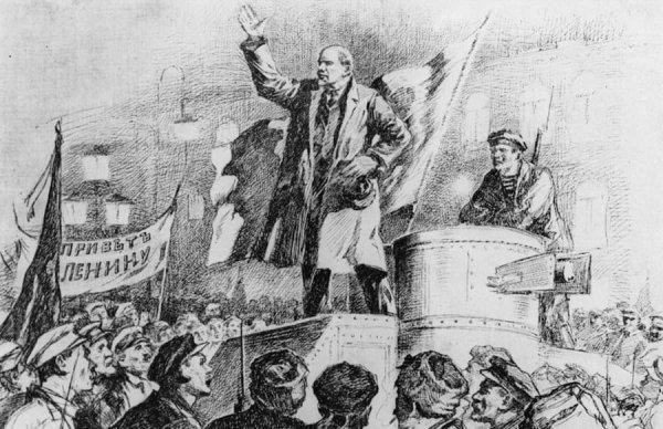Революция 1917 Ленин на броневике