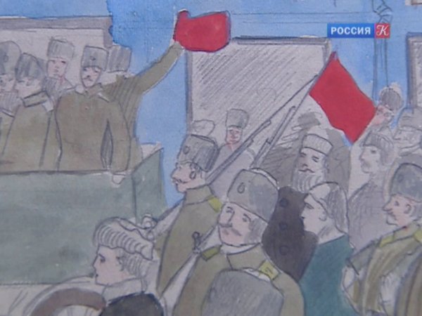 Революция 1917 рисунок карандашом