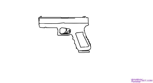 Чертёж пистолета Glock-18