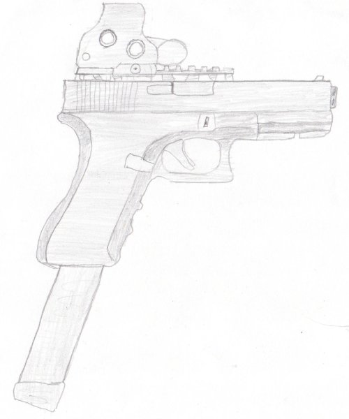 Глок 17 из КС го чертеж