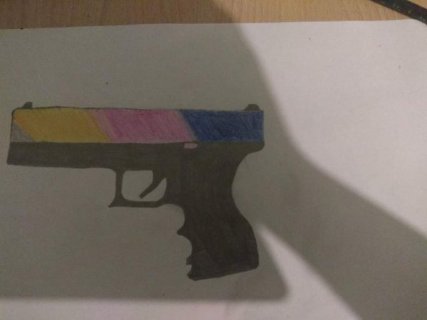 Рисование карандашом Глок