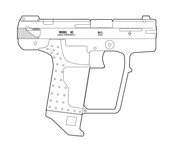 Чертёж пистолета Глок 18 из КС го