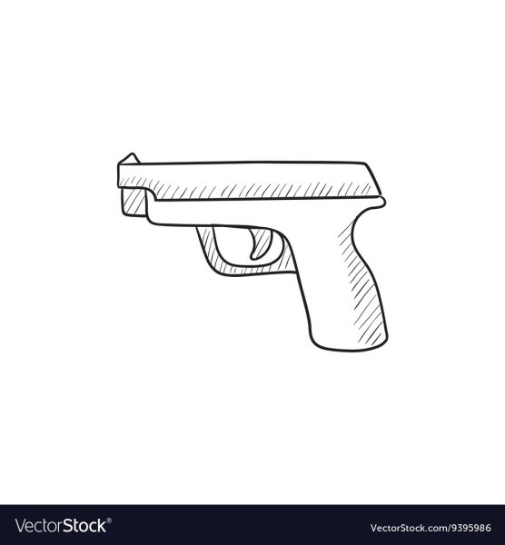 Пистолет рисунок простой