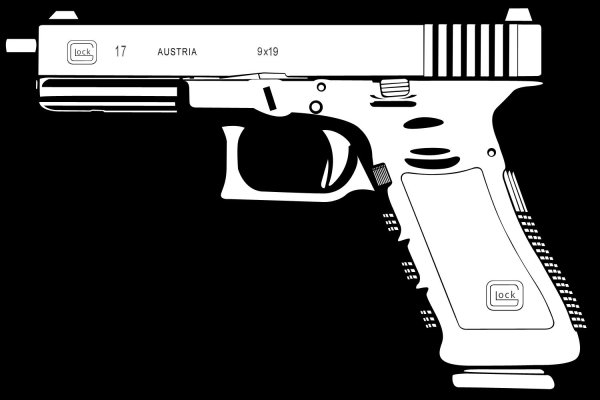 Глок 17 чёрный белый