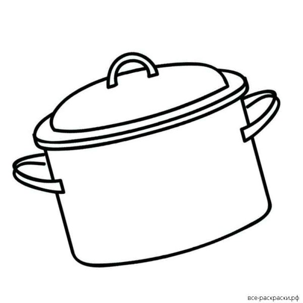Раскраска кастрюли сковородки