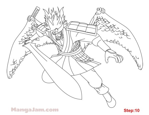 Сусано Саске раскраска