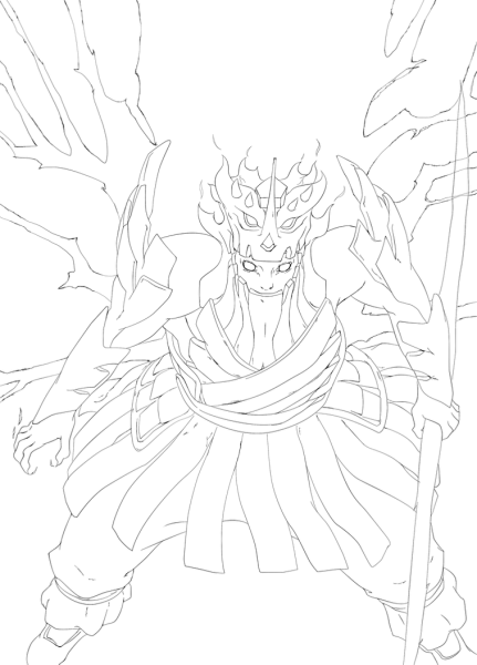 Раскраски Наруто Сусано