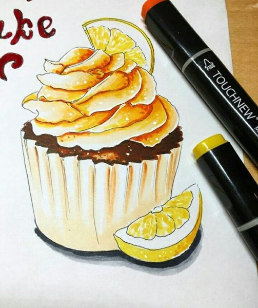 Скетч маркеры для рисования еды