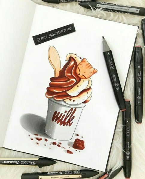 Рисование скетчей маркерами