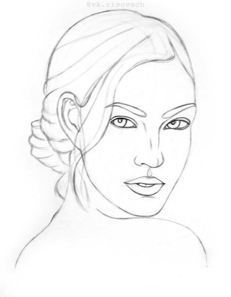 Портрет Бриджит Бардо карандашом