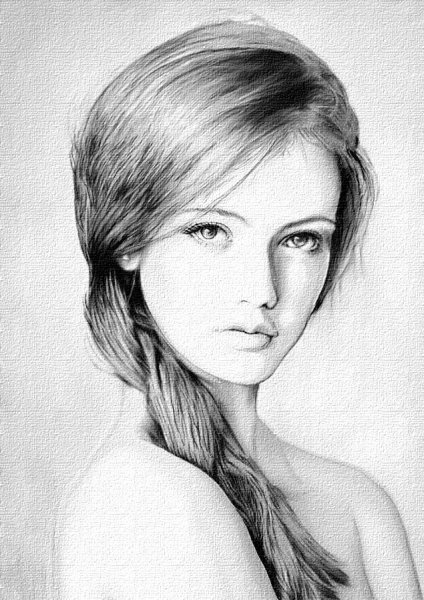 Набросок портрета девушки