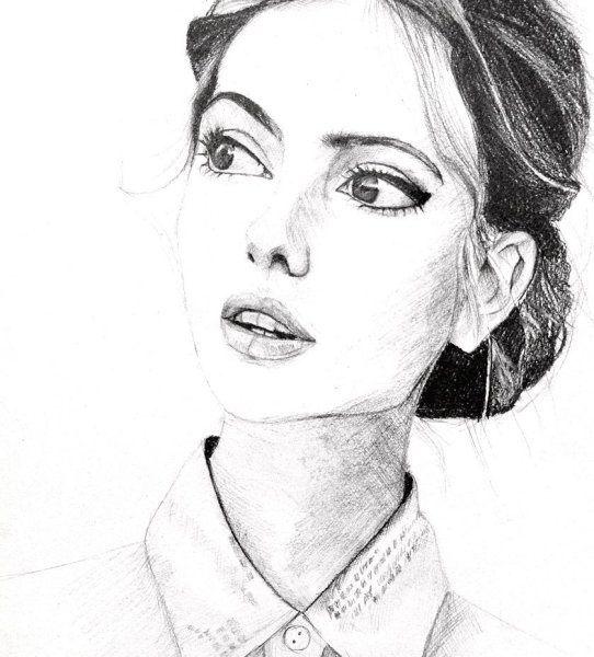 Рисунок женщины карандашом