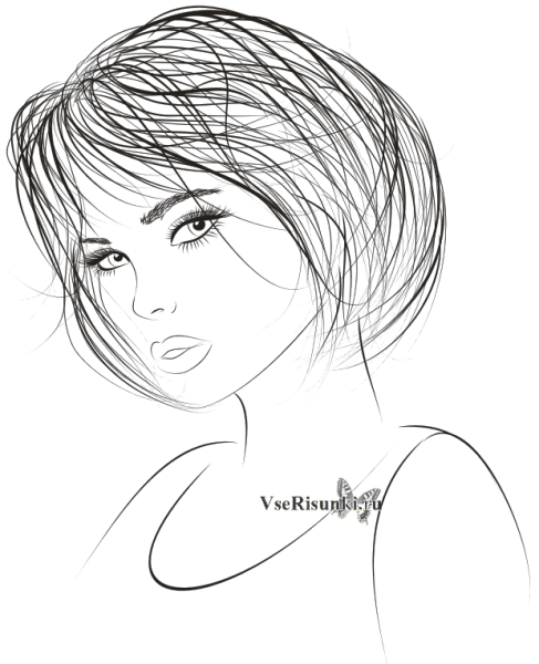 Красивые девушки карандашом