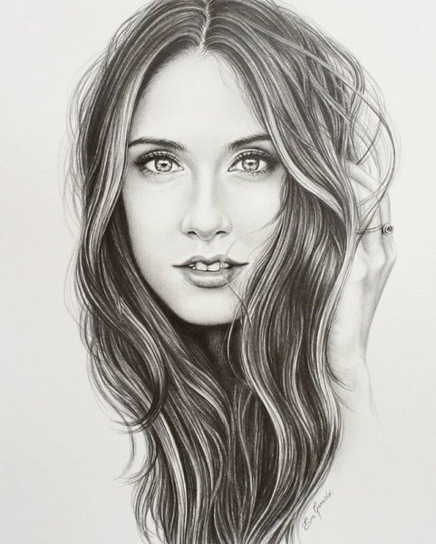 Голова женщины рисунок