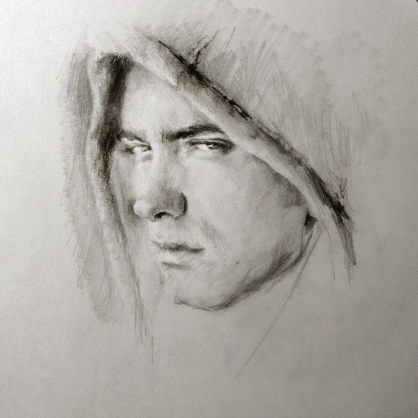 Брэд Питт карандашом