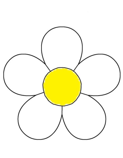 Ромашка 5 лепестков