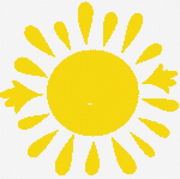 Желтые рисунки в клеточку