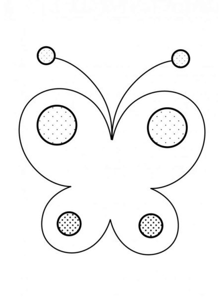 Бабочка раскраска для детей