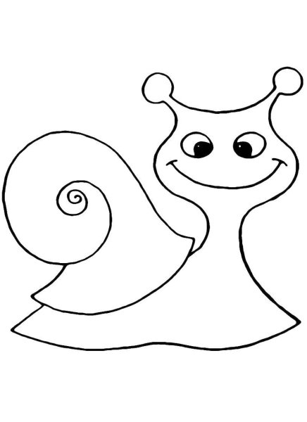 Улитка раскраска для детей