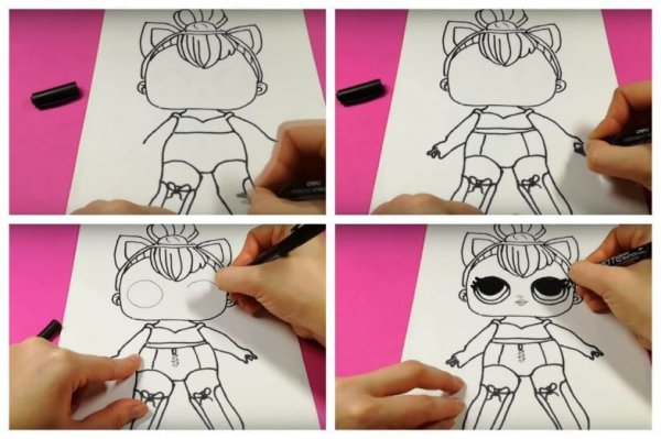 Поэтапное рисование ЛОЛ