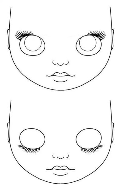 Рисование кукольного лица