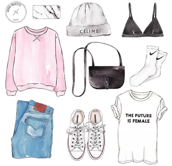 Рисунки одежды для срисовки