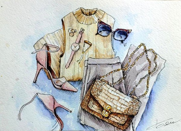 Иллюстрация в стиле скетчинг