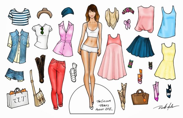 Бумажные куклы с одеждой