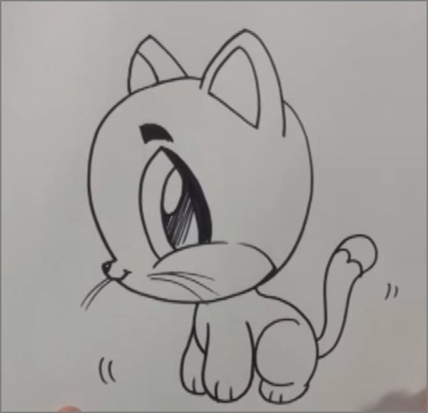 Рисунки для срисовки лёгкие котята