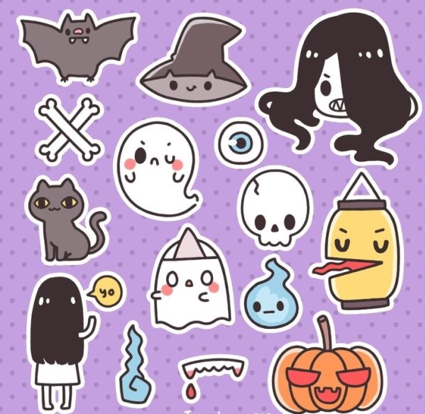 Кавайные наклейки