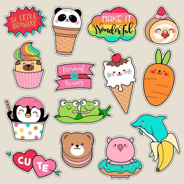 Милые идеи для наклеек