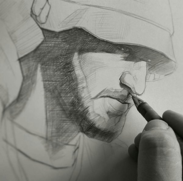 Мияги портрет рисунок