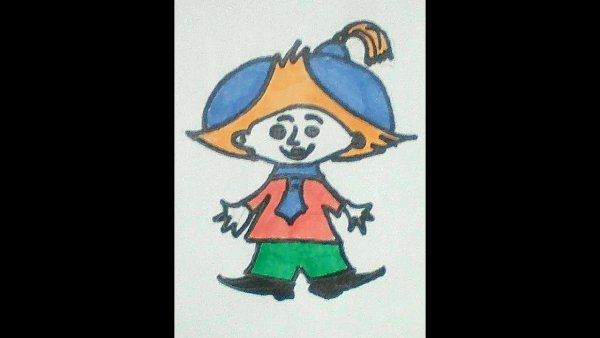 Незнайка раскраска для детей