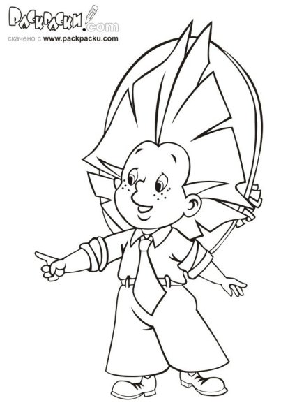 Поэтапное рисование Незнайки