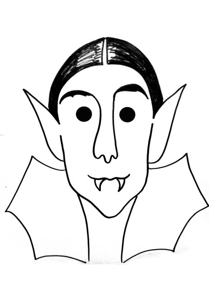 Раскраска маска вампира