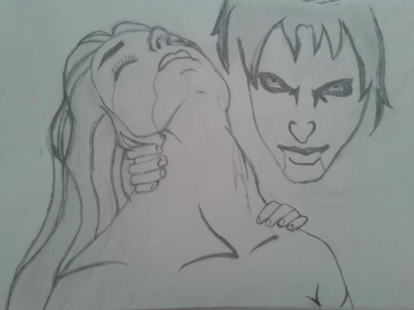 Вампир рисунок карандашом