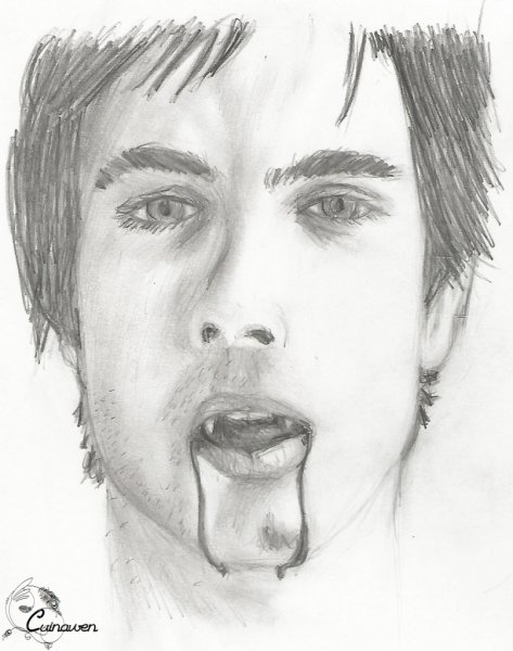 Вампир рисунок карандашом