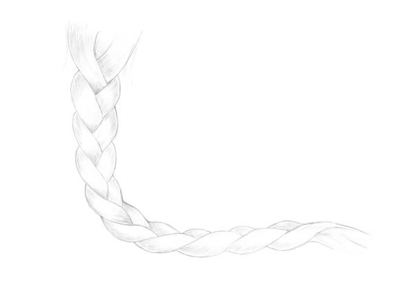 Косичка карандашом