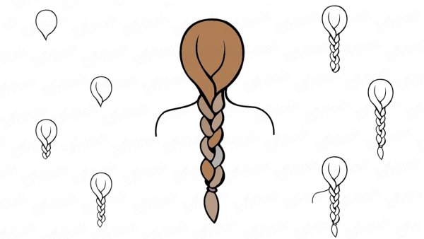 Косичка рисунок