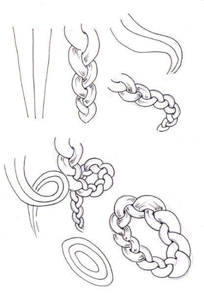 Косичка рисунок