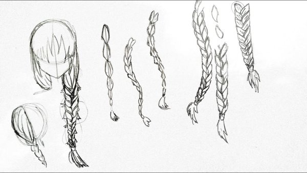 Нарисовать косичку